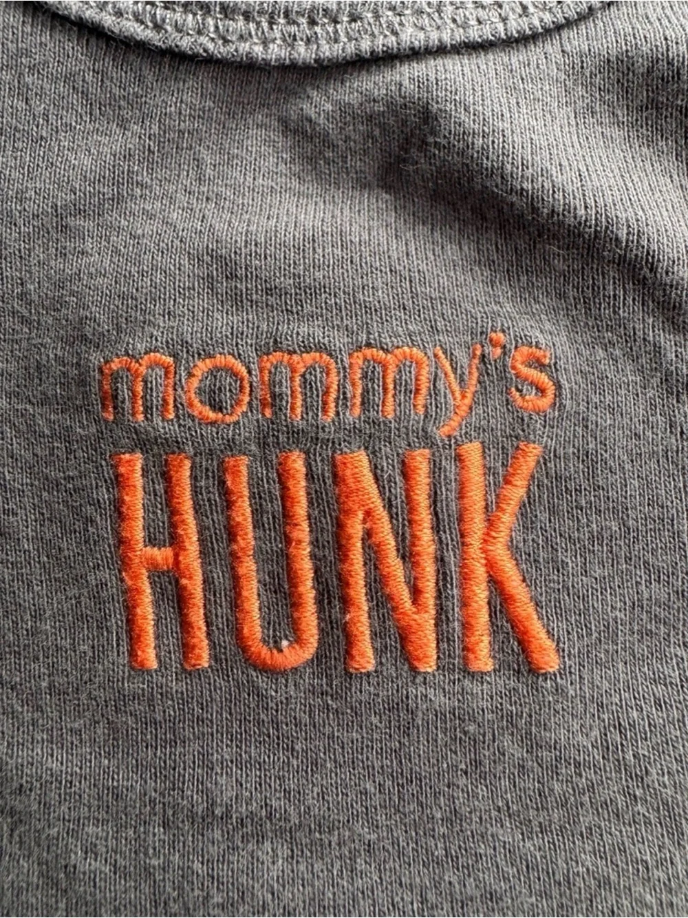 Carter’s Baby Boys 9 Months Mommy’s Hunk Gray Short Sleeve Bodysuit